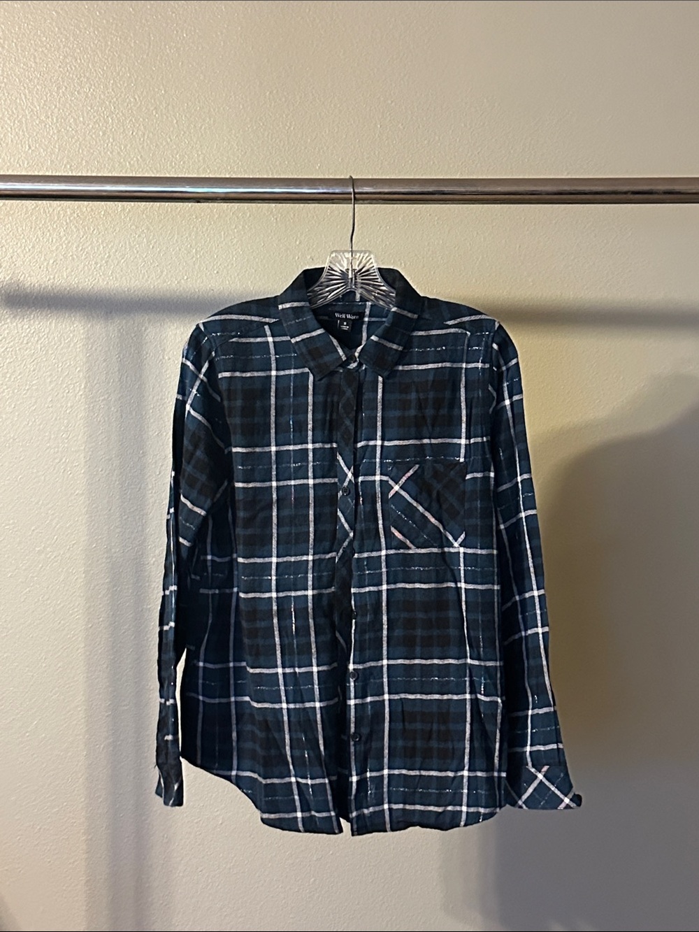 Well Worn Black & White Plaid Button-Down Shirt